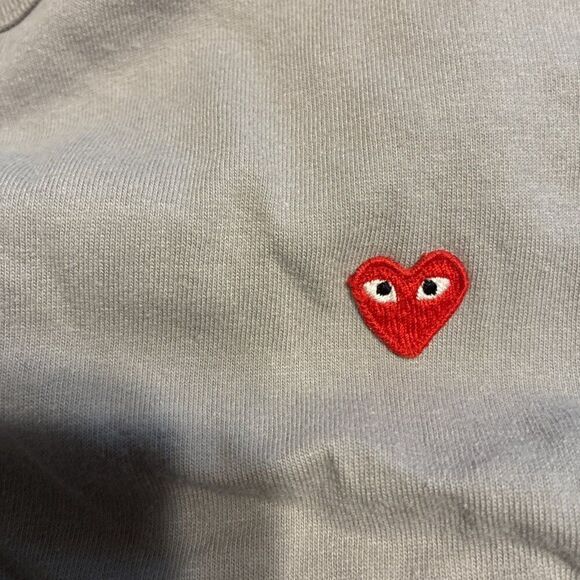 play comme des garcons Authentic t shirt mens gray short sleeve Crew Neck Xl - Picture 6 of 9